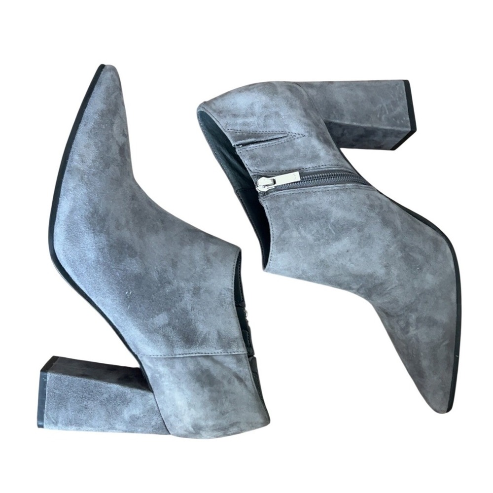 Marc Fisher Jayla Block Heel Suede pointed toe bootie SZ: 11